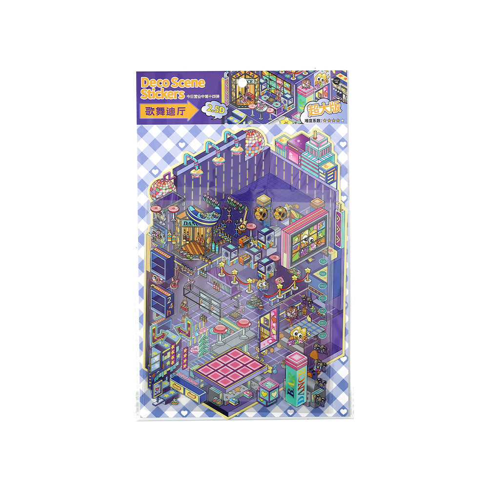 Today's Business 3D DIY Miniature Scences Sticker 14 Lovely Miniature Stickers