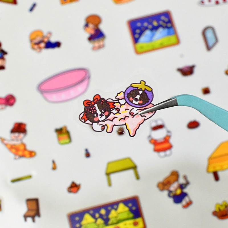 Large Edition 8.0 Scenery 3D Mini House Stickers Stress Relief Stickers 2.5D Scenery DIY Stickers