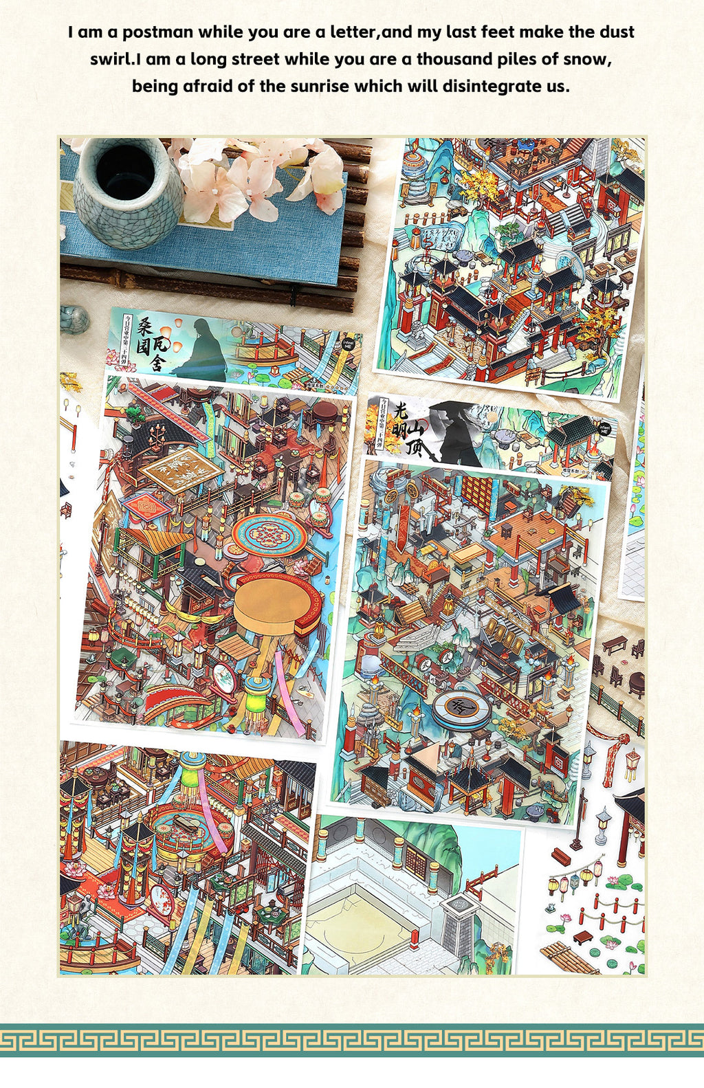 Today's Business 3D DIY Miniature Scences Sticker 34 Lovely Miniature Stickers