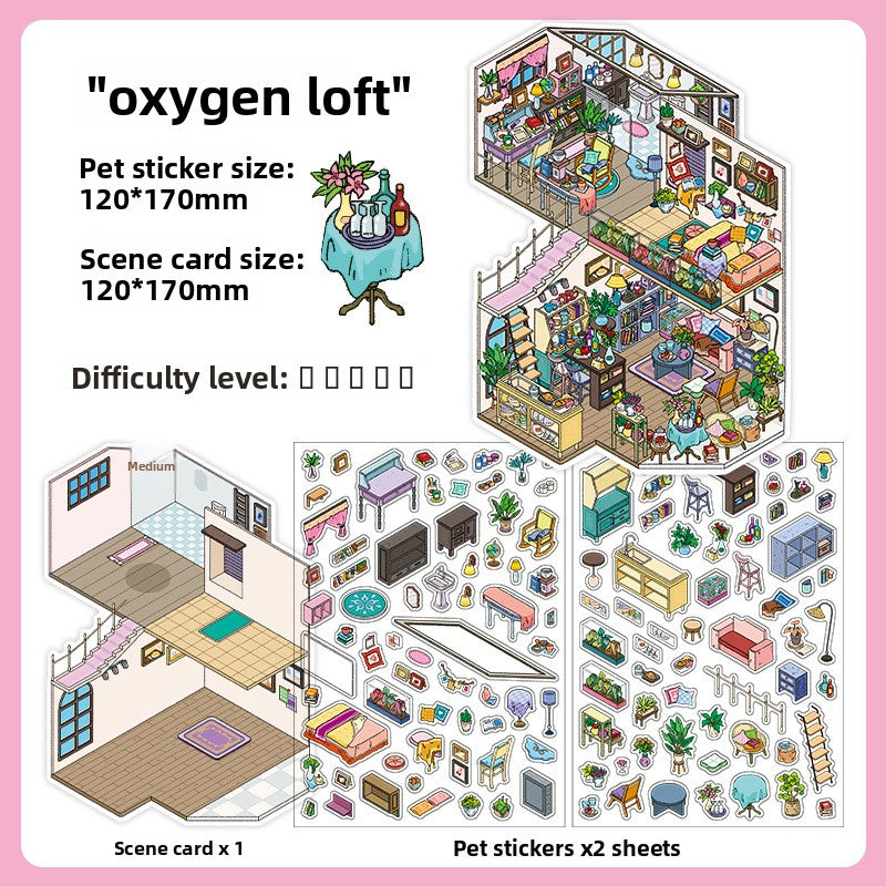 My Little House 3D DIY Miniature Scences Sticker 11 cute Miniature Stickers