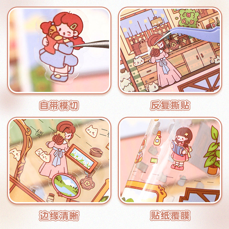 Large Landscape Stickers 43.0 Creative 3D Miniature Scene Stickers Collage DIY Stress Relief Journal Stickers