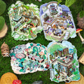 Vintage Fairy Tale Scene Stickers 3D l Cottage DIY Journal Puzzle Stickers