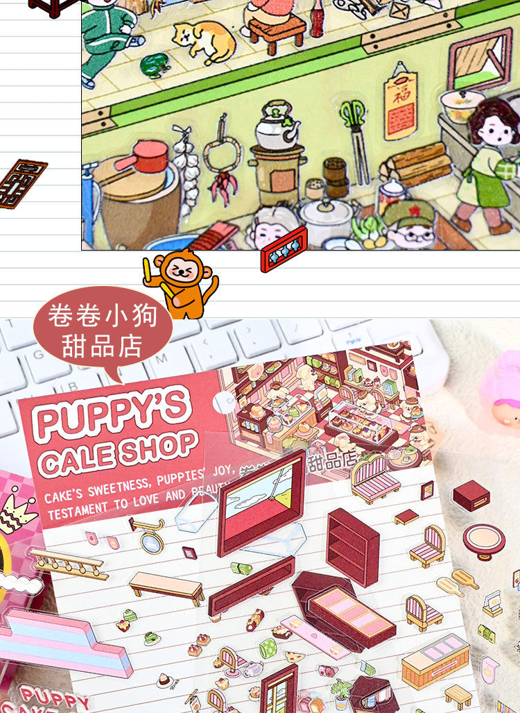 Storage Landscaping Miniature House Stickers 4.0 DIY 3D Miniature Scene Stickers