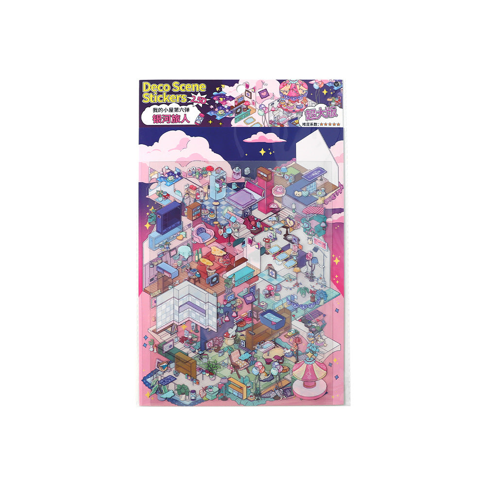 My Little House 3D DIY Miniature Scences Sticker 6 cute Miniature Stickers