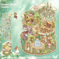 Large 97.0 Scrapbook Stickers Handmade Stress Relief Stickers Miniature Scene Collage 3D Scene Stickers