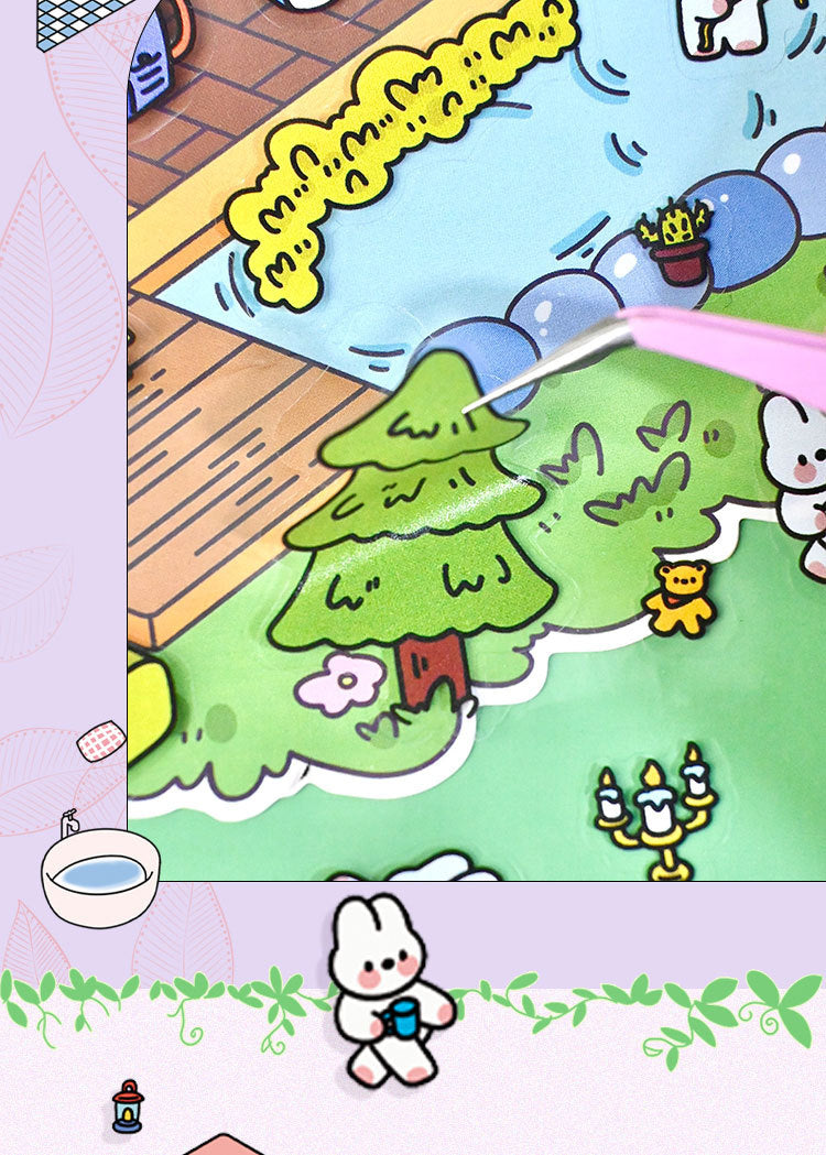 Extra Large Version 1.0 Miniature Scene Stickers 3D Landscaping Stress Relief DIY Miniature House Stickers