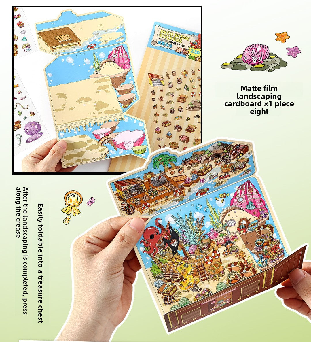 Today's Business 3D DIY Miniature Scences Sticker 11 Lovely Miniature Stickers