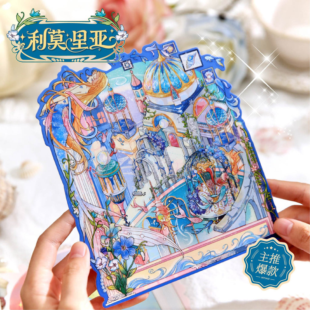 Lost Ruins Miniature Scene Stickers 3D Relief Stress Stickers