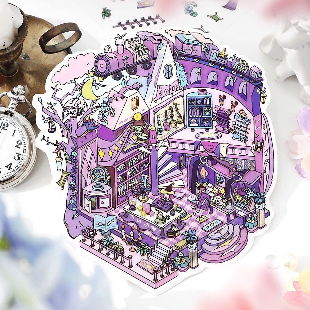 My Little House 3D DIY Miniature Scences Sticker 9 cute Miniature Stickers