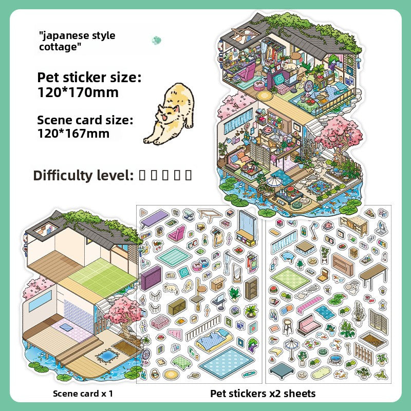 My Little House 3D DIY Miniature Scences Sticker 11 cute Miniature Stickers