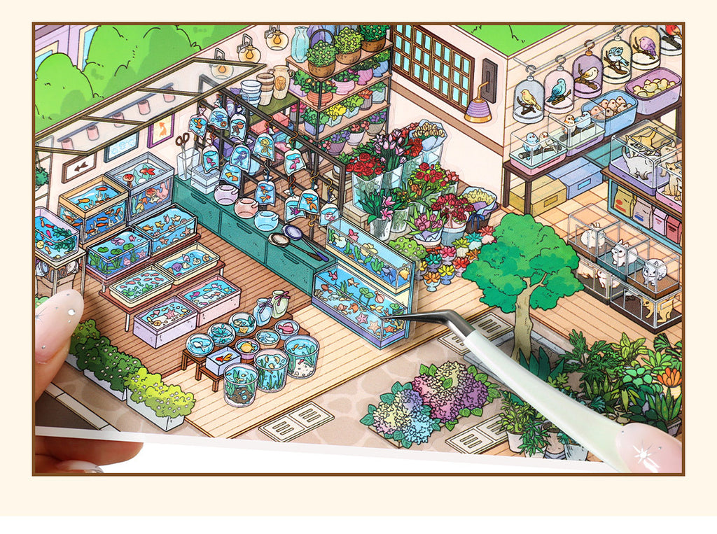 Today's Business 3D DIY Miniature Scences Sticker 28 Lovely Miniature Stickers