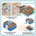 Today's Business 3D DIY Miniature Scences Sticker 5 Lovely Miniature Stickers