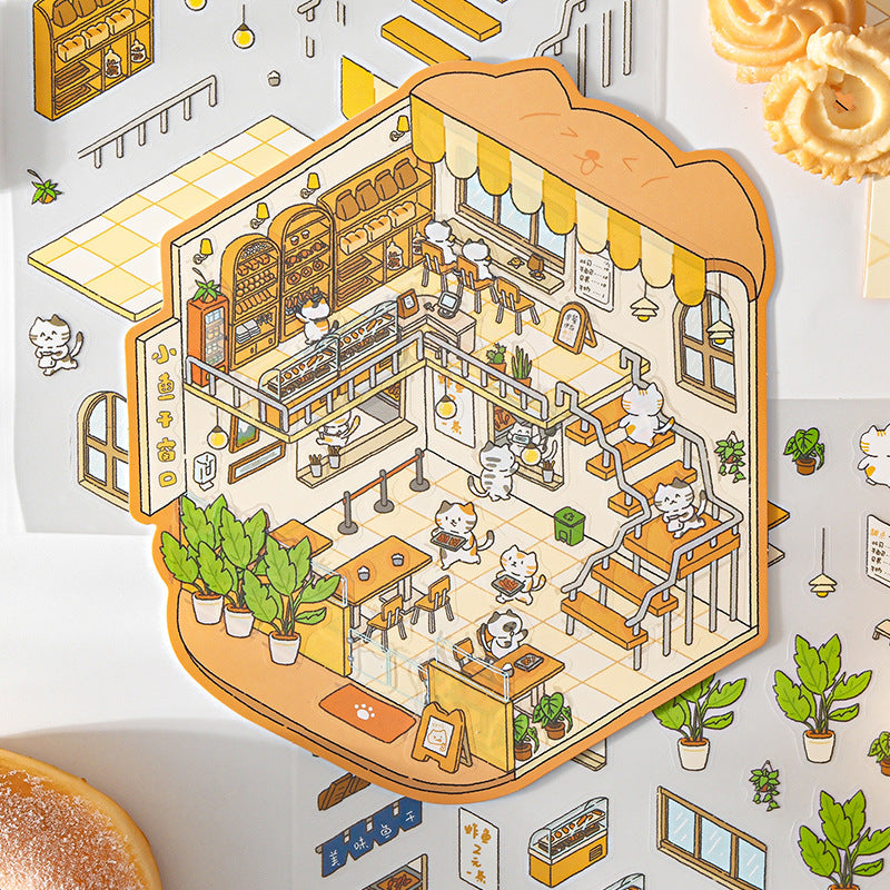 Amao Academy Extra Chapter 3D Miniature Scene Stickers DIY Scene Fun Stickers