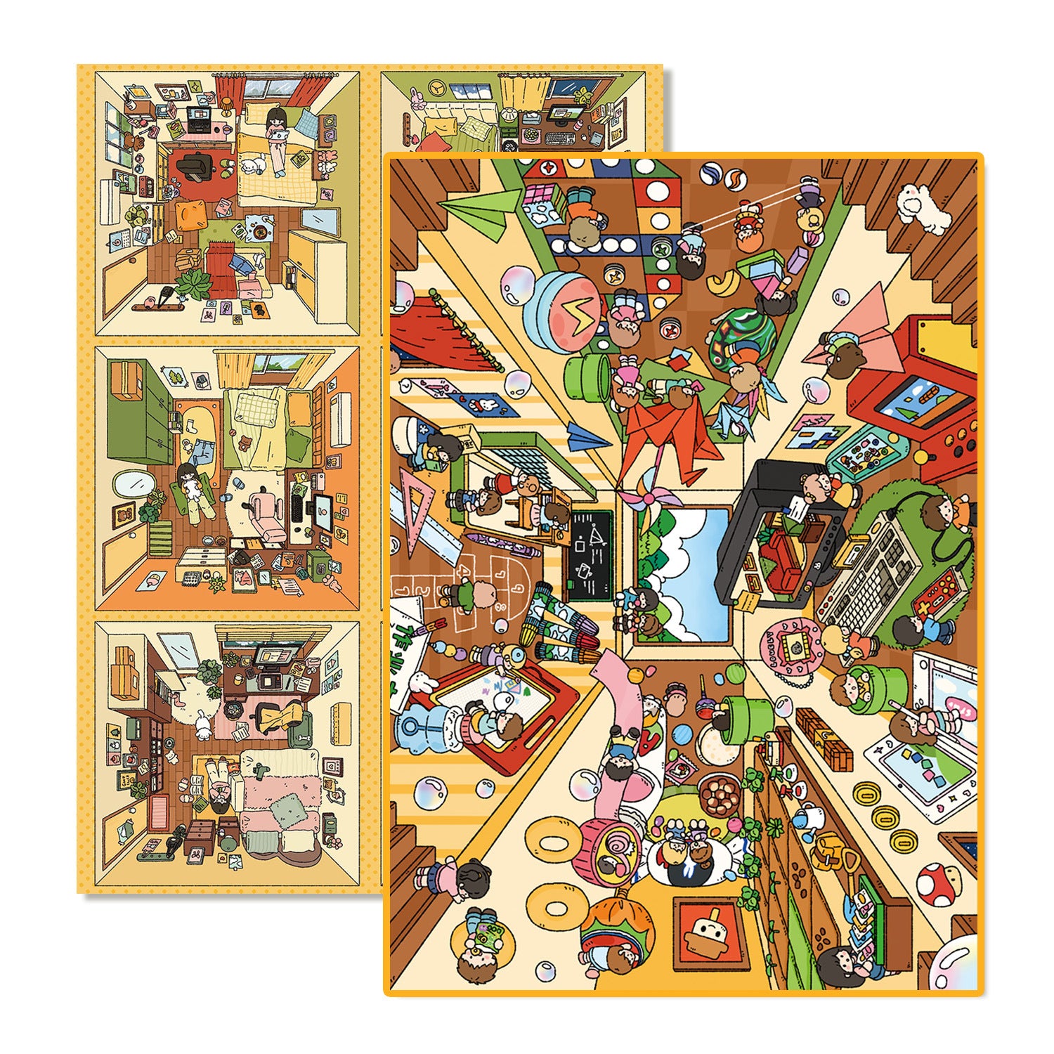 Large Edition 28.0 Warm Healing Series Cute DIY Scenery 3D Stickers Stress Relief