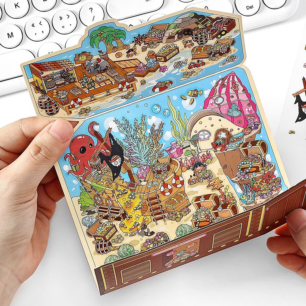 Today's Business 3D DIY Miniature Scences Sticker 11 Lovely Miniature Stickers