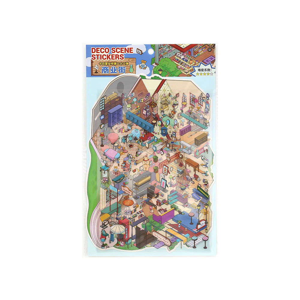 Today's Business 3D DIY Miniature Scences Sticker 22 Lovely Miniature Stickers