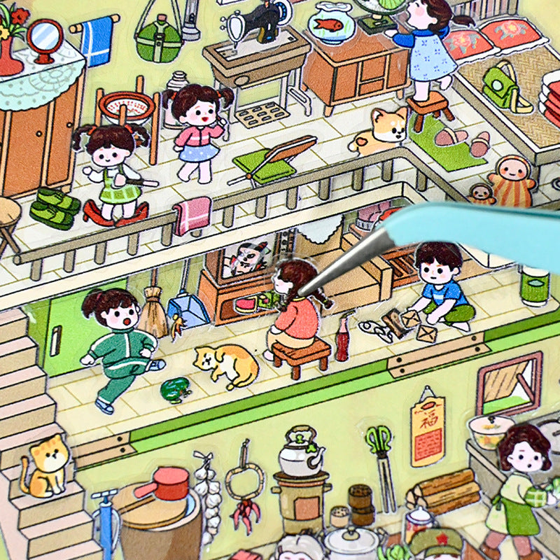 Storage Landscaping Miniature House Stickers 4.0 DIY 3D Miniature Scene Stickers