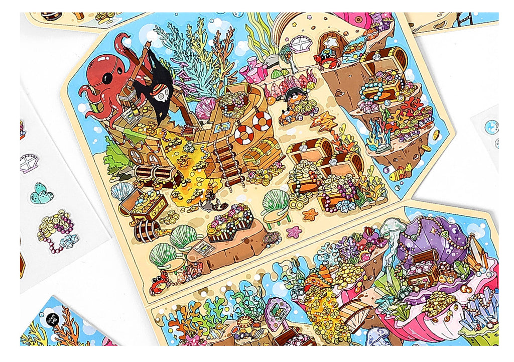 Today's Business 3D DIY Miniature Scences Sticker 11 Lovely Miniature Stickers