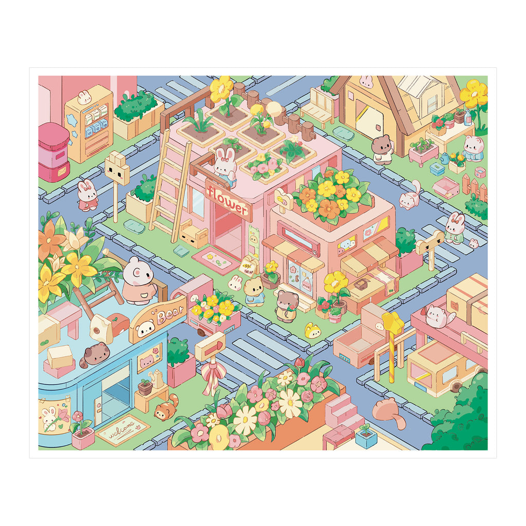 Landscape Stickers Town Scene 74.0 Stickers 3D Stickers Cute DIY Stress Relief Journal Stickers