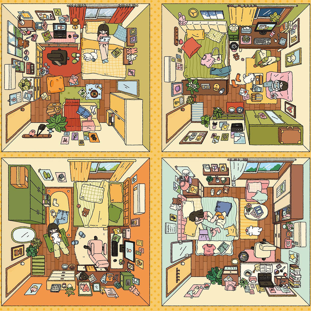 Large Edition 28.0 Warm Healing Series Cute DIY Scenery 3D Stickers Stress Relief