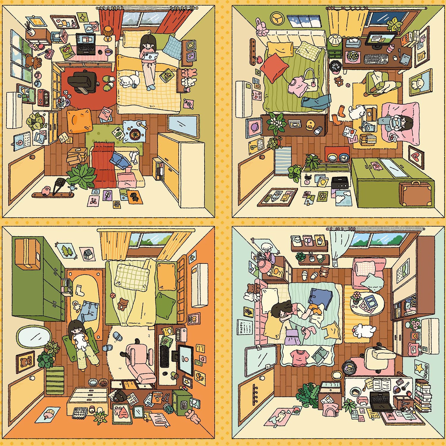 Large Edition 28.0 Warm Healing Series Cute DIY Scenery 3D Stickers Stress Relief