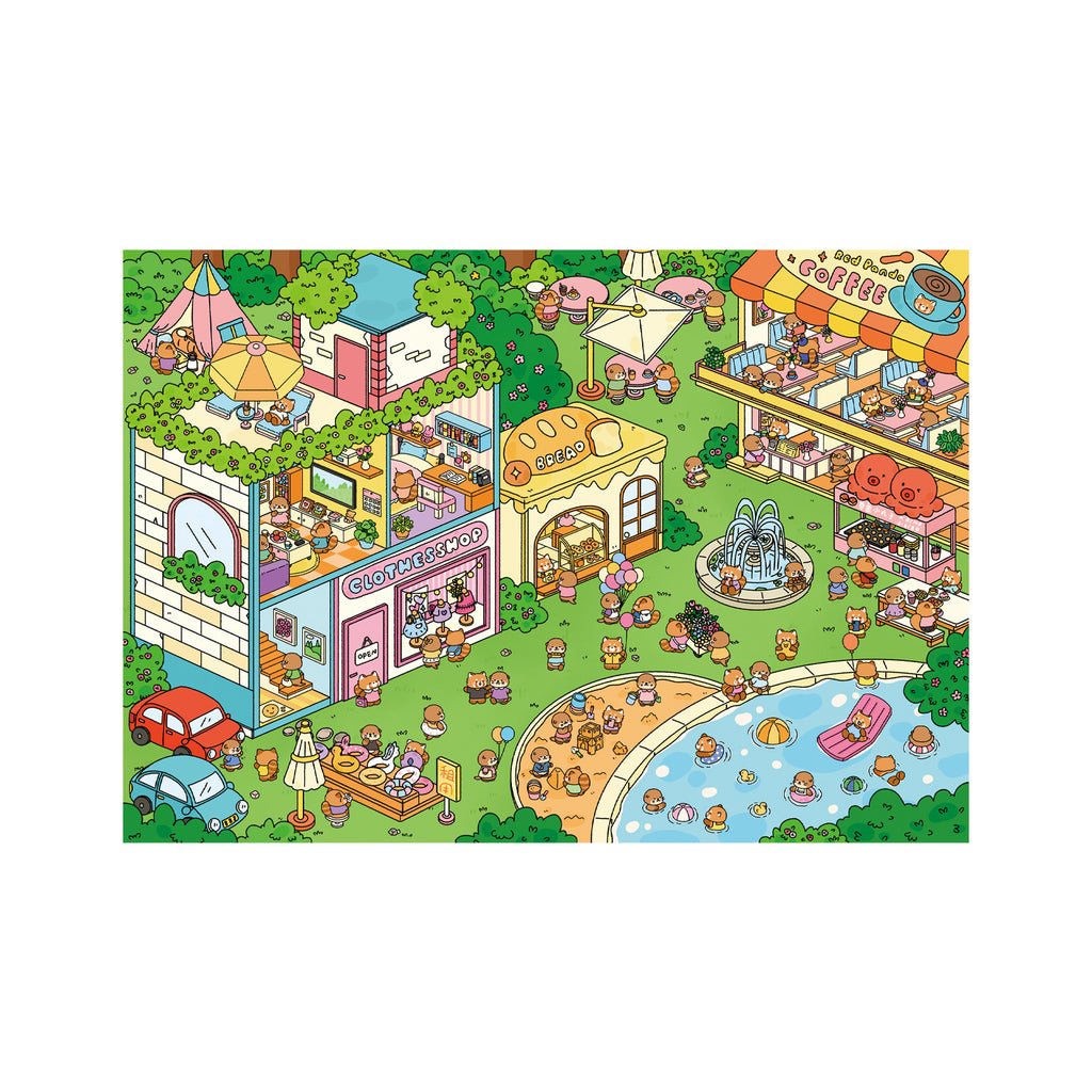 Extra Large Version 15.0 Summer Park Series Cute Miniature Landscape Stickers Handmade DIY 3D Stickers